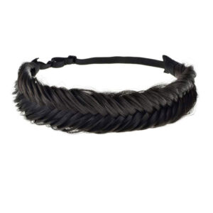 Black 9 Strand-Braided Hair Headband